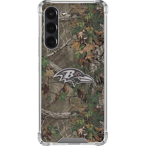 NFL Baltimore Ravens Realtree Xtra Green Camo Galaxy S23 Plus Clear Case