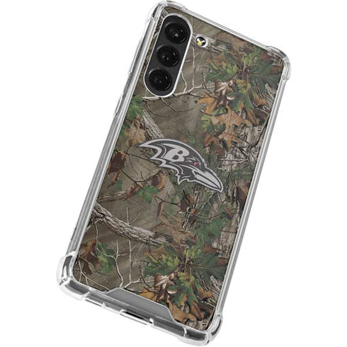 NFL Baltimore Ravens Realtree Xtra Green Camo Galaxy S23 Plus Clear Case