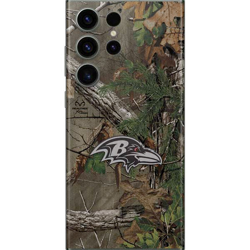 NFL Baltimore Ravens Realtree Xtra Green Camo Galaxy S23 Ultra Skin