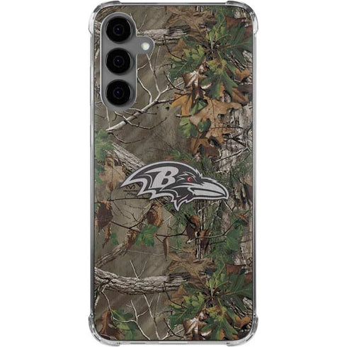 NFL Baltimore Ravens Realtree Xtra Green Camo Galaxy S24 Plus Clear Case