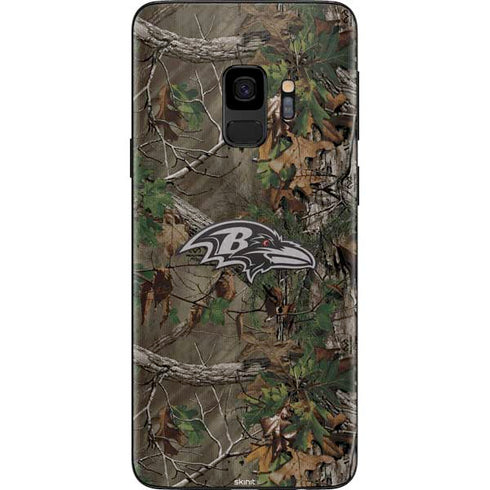 NFL Baltimore Ravens Realtree Xtra Green Camo Galaxy S9 Skin
