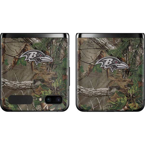 NFL Baltimore Ravens Realtree Xtra Green Camo Galaxy Z Flip Skin
