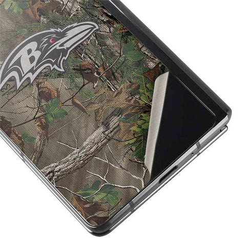 NFL Baltimore Ravens Realtree Xtra Green Camo Galaxy Z Fold2 5G Skin