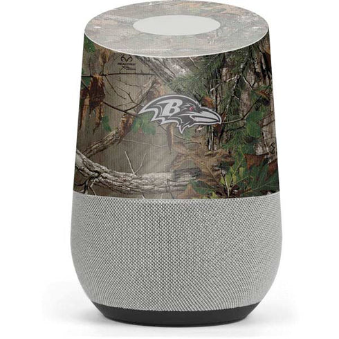 NFL Baltimore Ravens Realtree Xtra Green Camo Google Home Skin