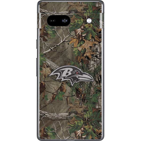 NFL Baltimore Ravens Realtree Xtra Green Camo Google Pixel 7a Skin