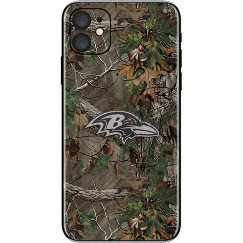NFL Baltimore Ravens Realtree Xtra Green Camo iPhone 11 Skin