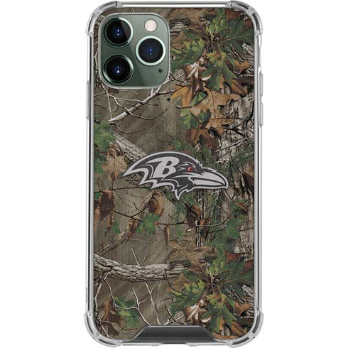 NFL Baltimore Ravens Realtree Xtra Green Camo iPhone 12 Pro Clear Case