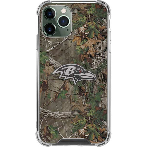 NFL Baltimore Ravens Realtree Xtra Green Camo iPhone 12 Pro Max Clear Case