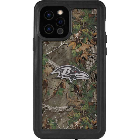 NFL Baltimore Ravens Realtree Xtra Green Camo iPhone 12 Pro Waterproof Case