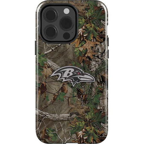 NFL Baltimore Ravens Realtree Xtra Green Camo iPhone 15 Pro Impact Case