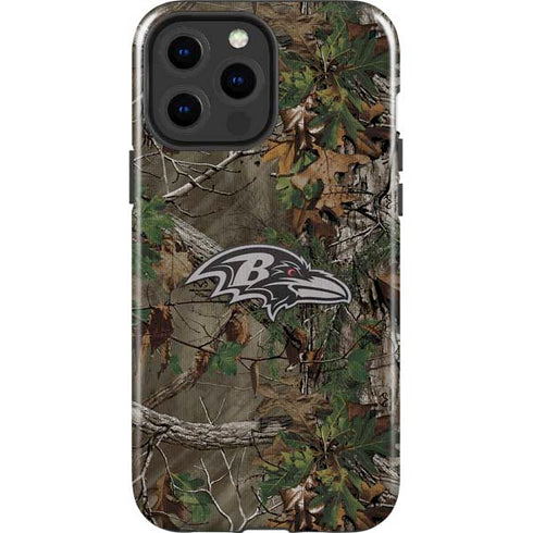 NFL Baltimore Ravens Realtree Xtra Green Camo iPhone 15 Pro Max Impact Case