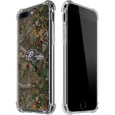 NFL Baltimore Ravens Realtree Xtra Green Camo iPhone 7/8 Plus Clear Case