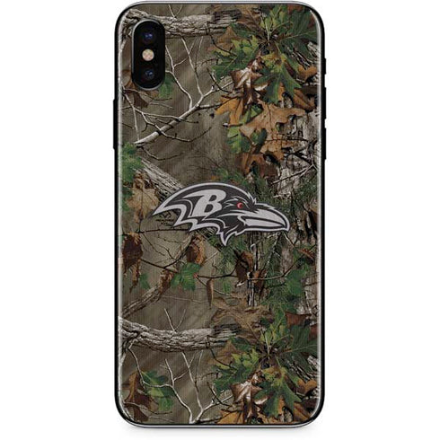 NFL Baltimore Ravens Realtree Xtra Green Camo iPhone XS Skin