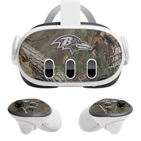 NFL Baltimore Ravens Realtree Xtra Green Camo Meta Quest 3 Skin