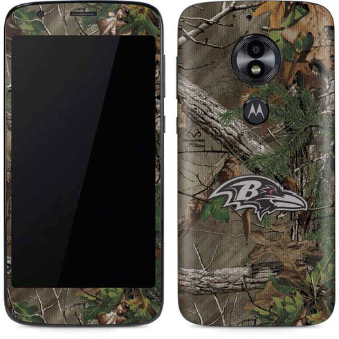 NFL Baltimore Ravens Realtree Xtra Green Camo Moto E5 Play Skin