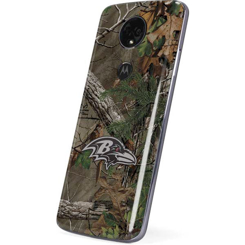 NFL Baltimore Ravens Realtree Xtra Green Camo Moto E5 Plus Skin