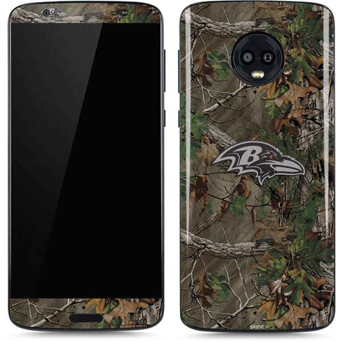 NFL Baltimore Ravens Realtree Xtra Green Camo Moto G6 Skin