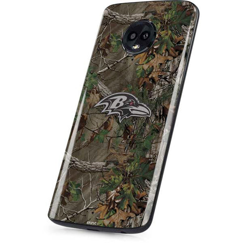 NFL Baltimore Ravens Realtree Xtra Green Camo Moto G6 Skin