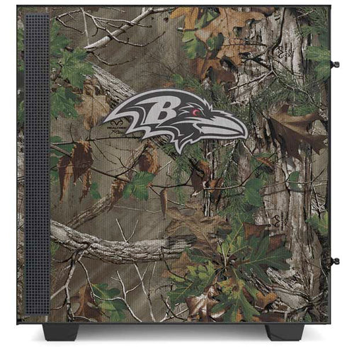 NFL Baltimore Ravens Realtree Xtra Green Camo NZXT H510 Compact ATX Mid-Tower Case Skin