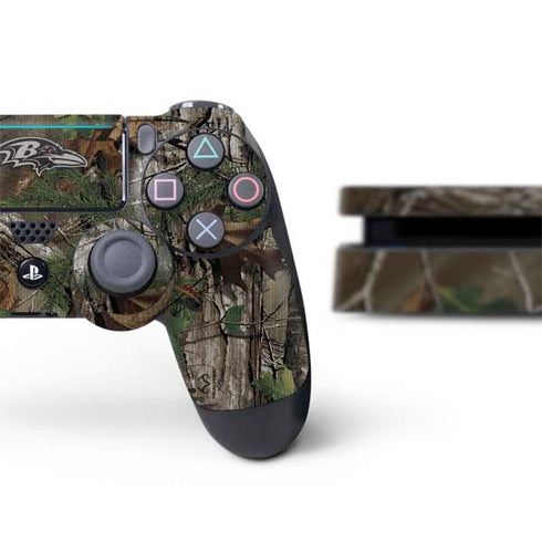 NFL Baltimore Ravens Realtree Xtra Green Camo PS4 Slim Bundle Skin