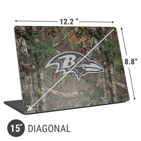 NFL Baltimore Ravens Realtree Xtra Green Camo Universal Laptop 15in (12.2 x 8.8in) Skin