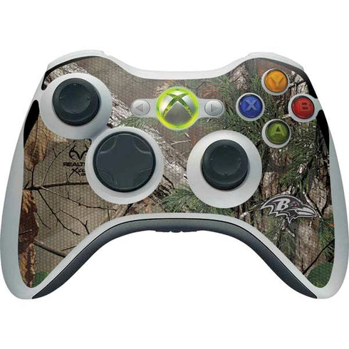 NFL Baltimore Ravens Realtree Xtra Green Camo Xbox 360 Wireless Controller Skin