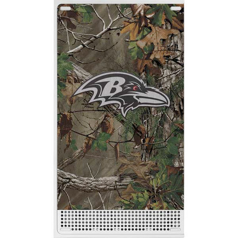 NFL Baltimore Ravens Realtree Xtra Green Camo Xbox Series S Console Skin