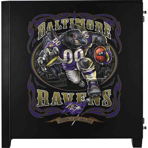 Liquid Blue NFL Baltimore Ravens Running Back Corsair 4000D Tempered Glass Mid-Tower ATX Case Skin