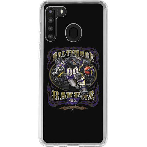 Liquid Blue NFL Baltimore Ravens Running Back Galaxy A21 Clear Case
