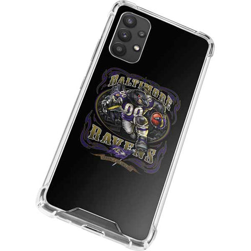 Liquid Blue NFL Baltimore Ravens Running Back Galaxy A32 5G Clear Case