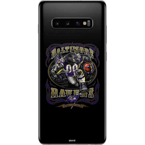 Liquid Blue NFL Baltimore Ravens Running Back Galaxy S10 Plus Skin