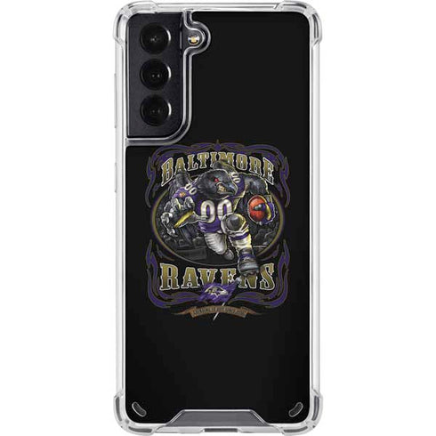 Liquid Blue NFL Baltimore Ravens Running Back Galaxy S21 5G Clear Case