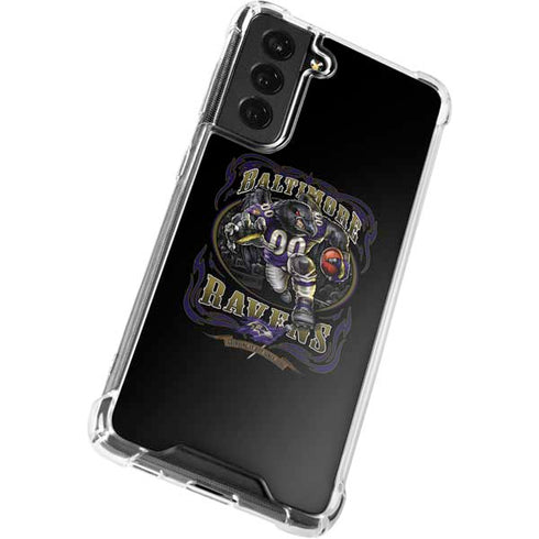 Liquid Blue NFL Baltimore Ravens Running Back Galaxy S21 FE Clear Case