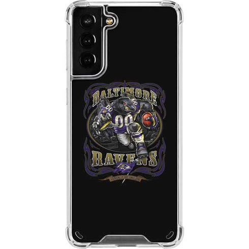 Liquid Blue NFL Baltimore Ravens Running Back Galaxy S21 Plus 5G Clear Case