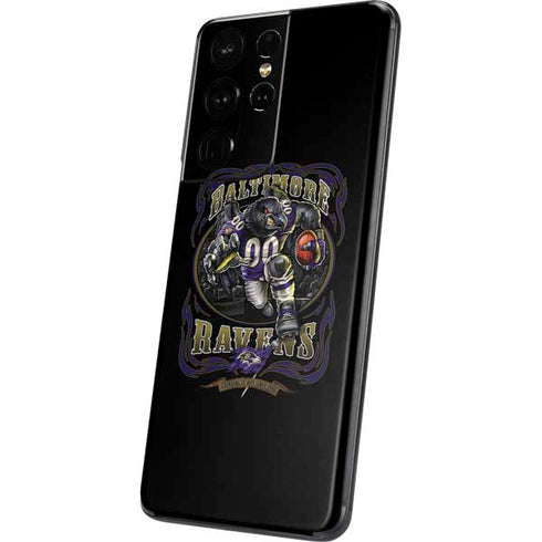 Liquid Blue NFL Baltimore Ravens Running Back Galaxy S21 Ultra 5G Skin