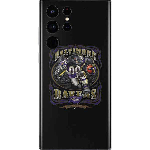 Liquid Blue NFL Baltimore Ravens Running Back Galaxy S22 Ultra Skin