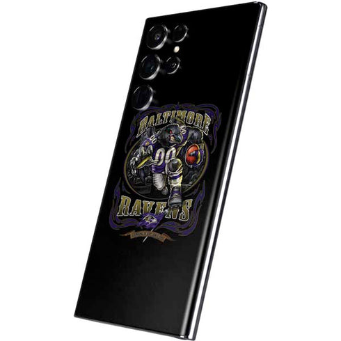 Liquid Blue NFL Baltimore Ravens Running Back Galaxy S22 Ultra Skin