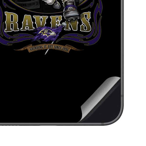 Liquid Blue NFL Baltimore Ravens Running Back Galaxy S23 FE Skin