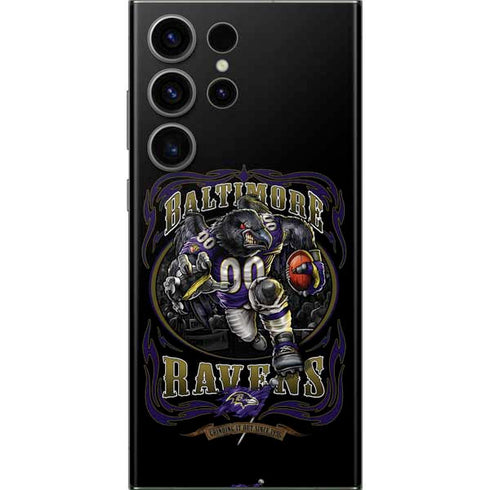 Liquid Blue NFL Baltimore Ravens Running Back Galaxy S23 Ultra Skin