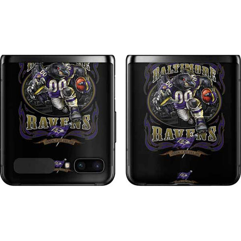 Liquid Blue NFL Baltimore Ravens Running Back Galaxy Z Flip Skin