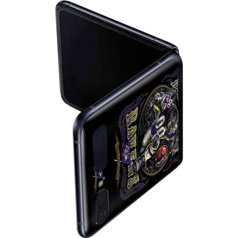 Liquid Blue NFL Baltimore Ravens Running Back Galaxy Z Flip Skin