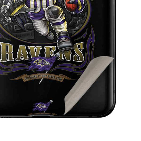 Liquid Blue NFL Baltimore Ravens Running Back Galaxy Z Flip Skin