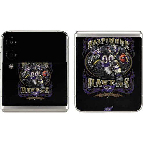 Liquid Blue NFL Baltimore Ravens Running Back Galaxy Z Flip3 5G Skin