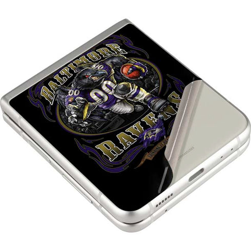 Liquid Blue NFL Baltimore Ravens Running Back Galaxy Z Flip3 5G Skin