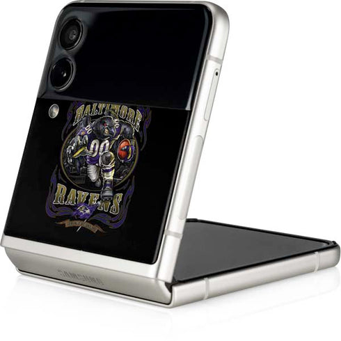 Liquid Blue NFL Baltimore Ravens Running Back Galaxy Z Flip3 5G Skin
