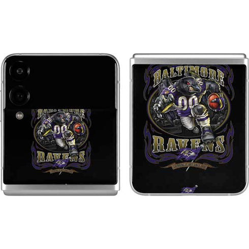 Liquid Blue NFL Baltimore Ravens Running Back Galaxy Z Flip4 5G Skin