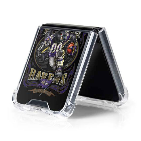 Liquid Blue NFL Baltimore Ravens Running Back Galaxy Z Flip5 5G Clear Case