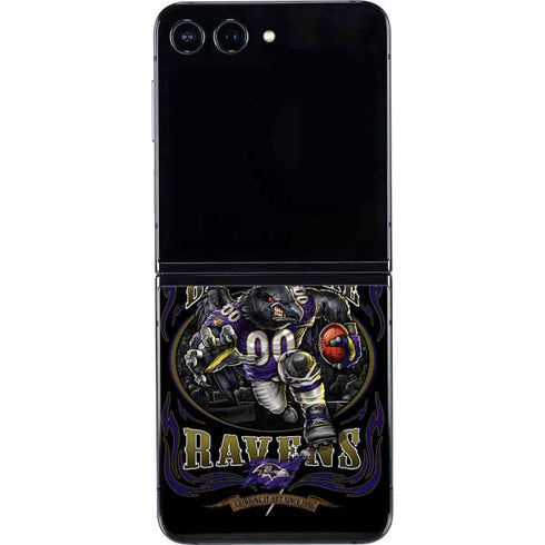 Liquid Blue NFL Baltimore Ravens Running Back Galaxy Z Flip5 5G Skin