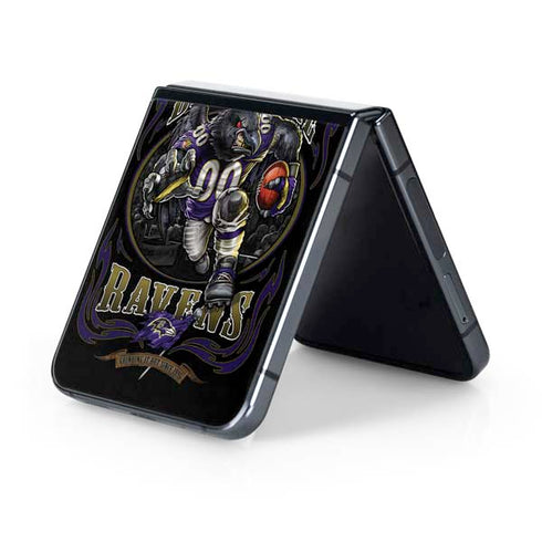 Liquid Blue NFL Baltimore Ravens Running Back Galaxy Z Flip5 5G Skin