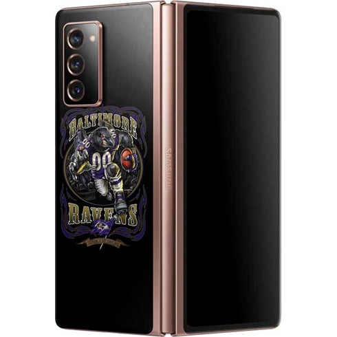 Liquid Blue NFL Baltimore Ravens Running Back Galaxy Z Fold2 5G Skin